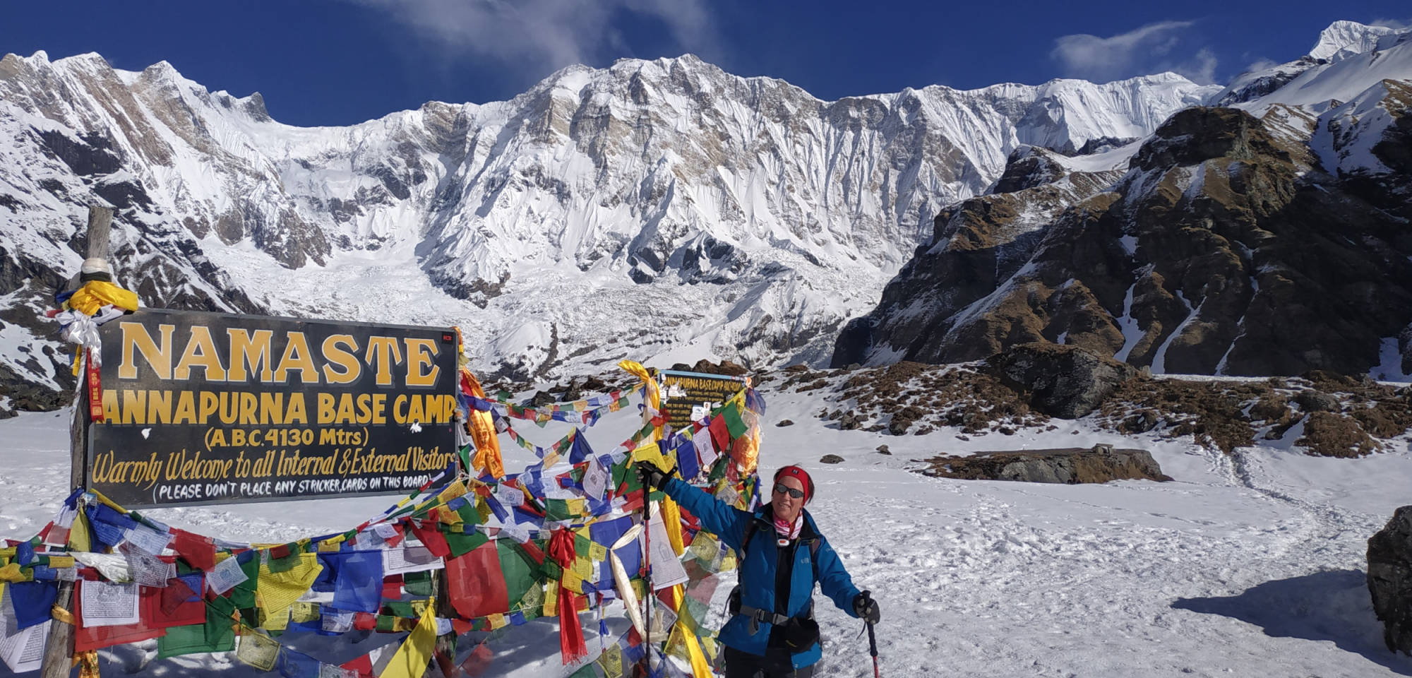 Het Annapurna Base Camp op 4130 meter hoogte!