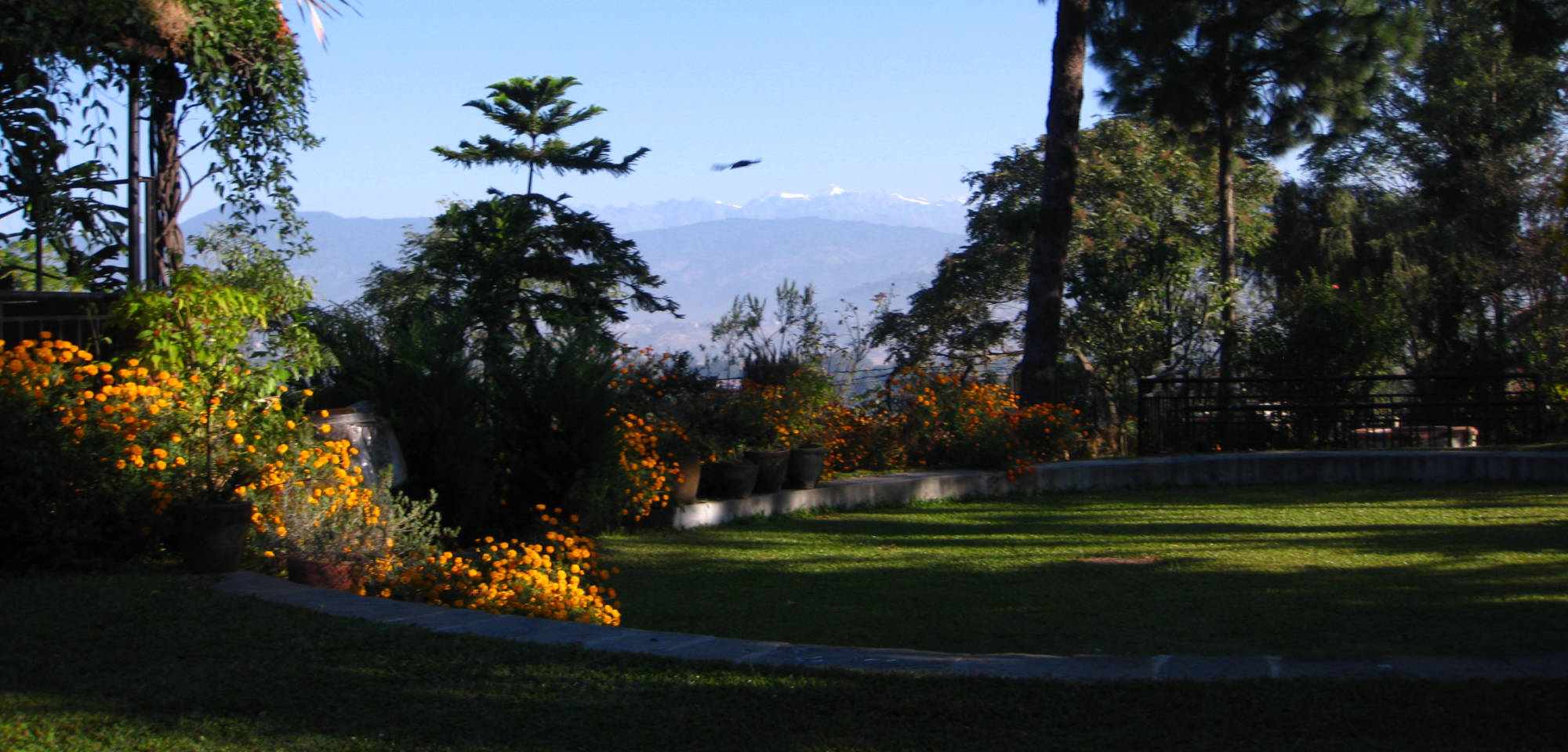 Het Bhaktapur Guest House met prachtige tuin.