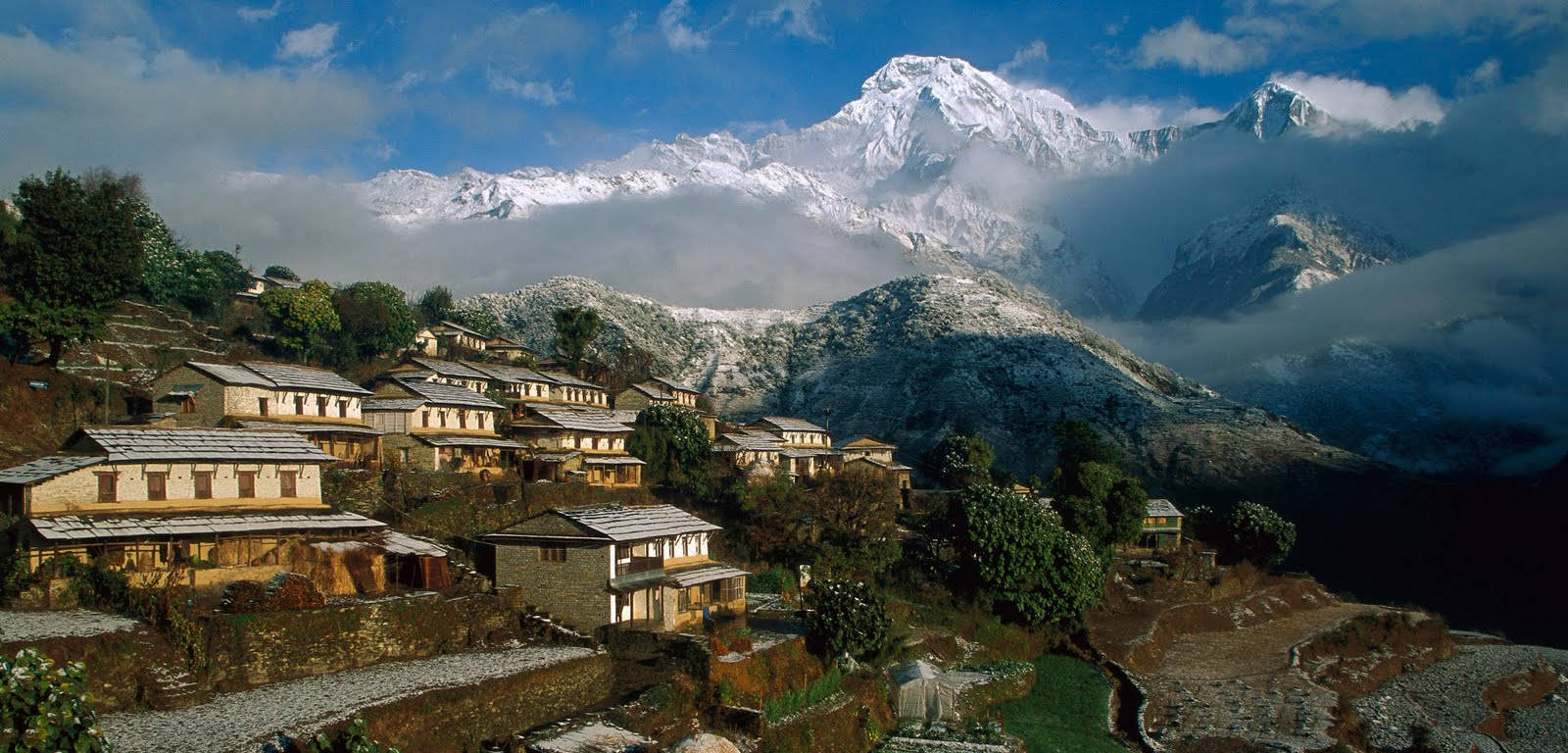 Naar het prachtig gelegen Jomsom ....