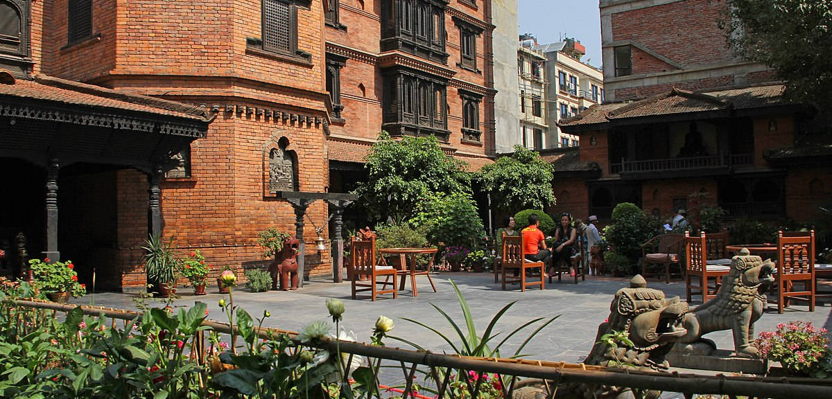 Het klassieke Kantipur Temple House in Thamel, Kathmandu