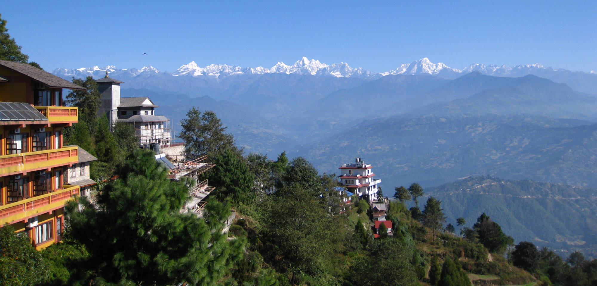 Nargarkot met uitzicht op de Himalaya en Everest