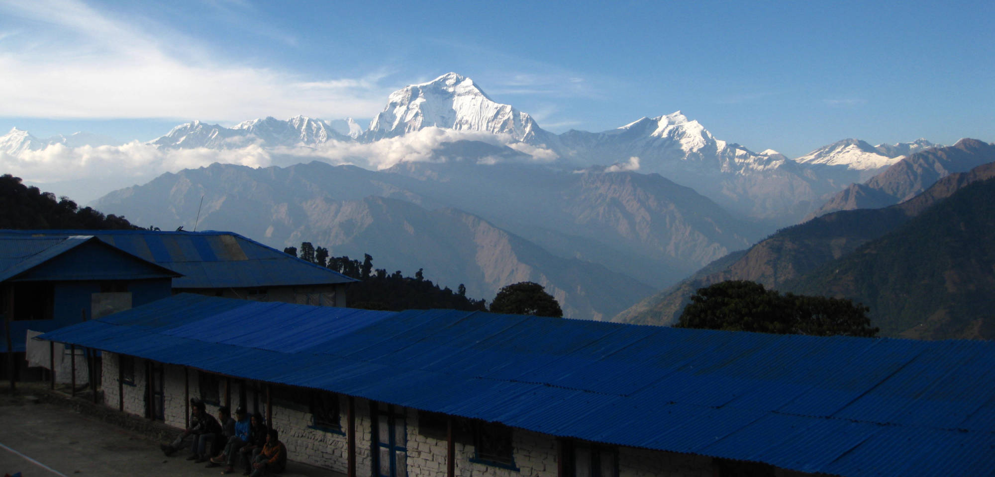 Het prachtige uitzicht vanaf Ghorepani (Poon Hill).