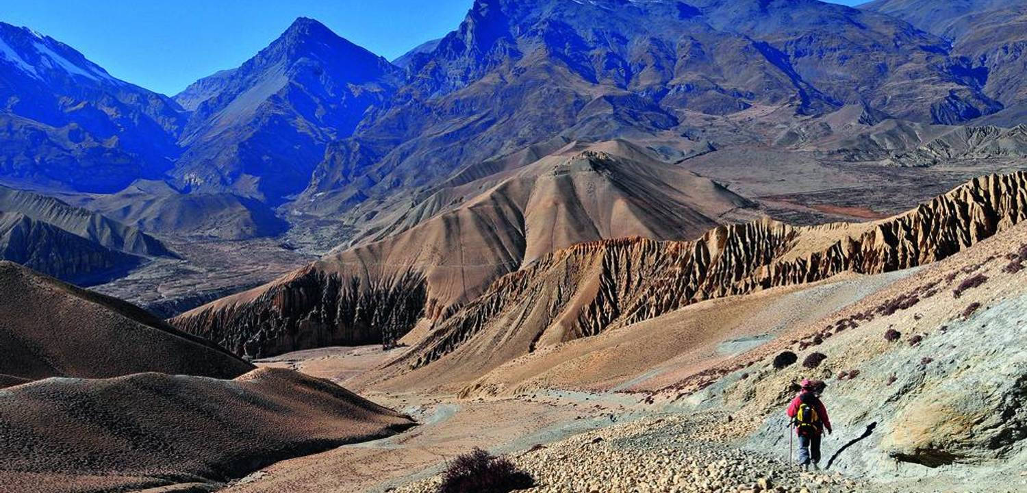 Het prachtige grillige landschap van Mustang.