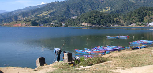 Pokhara - Bootje varen